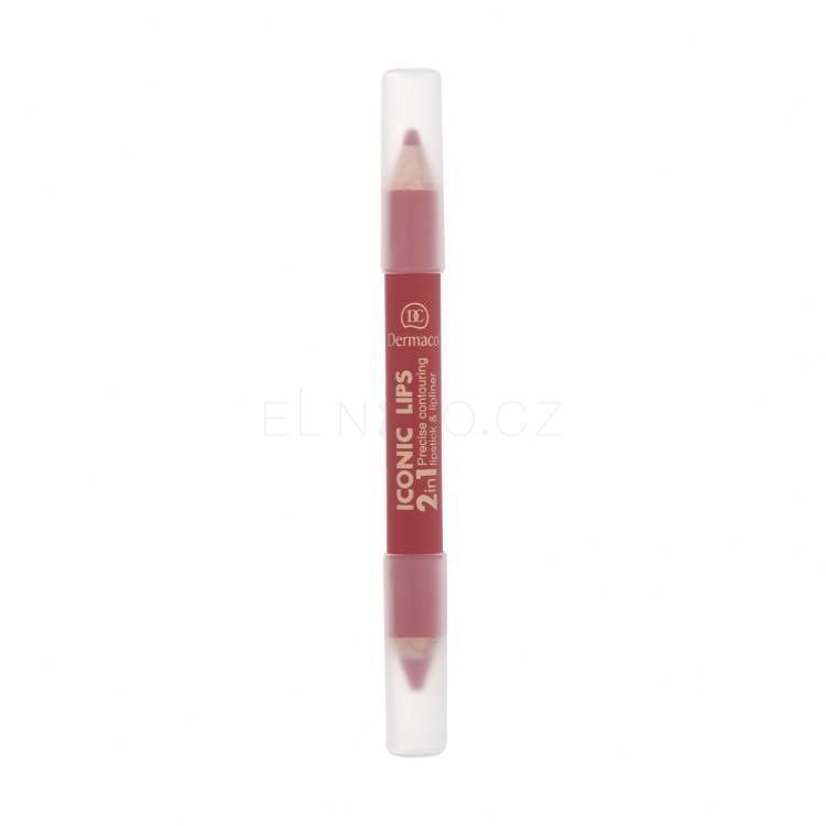 Dermacol Iconic Lips Lipstick &amp; Lipliner Tužka na rty pro ženy 10 g Odstín 03