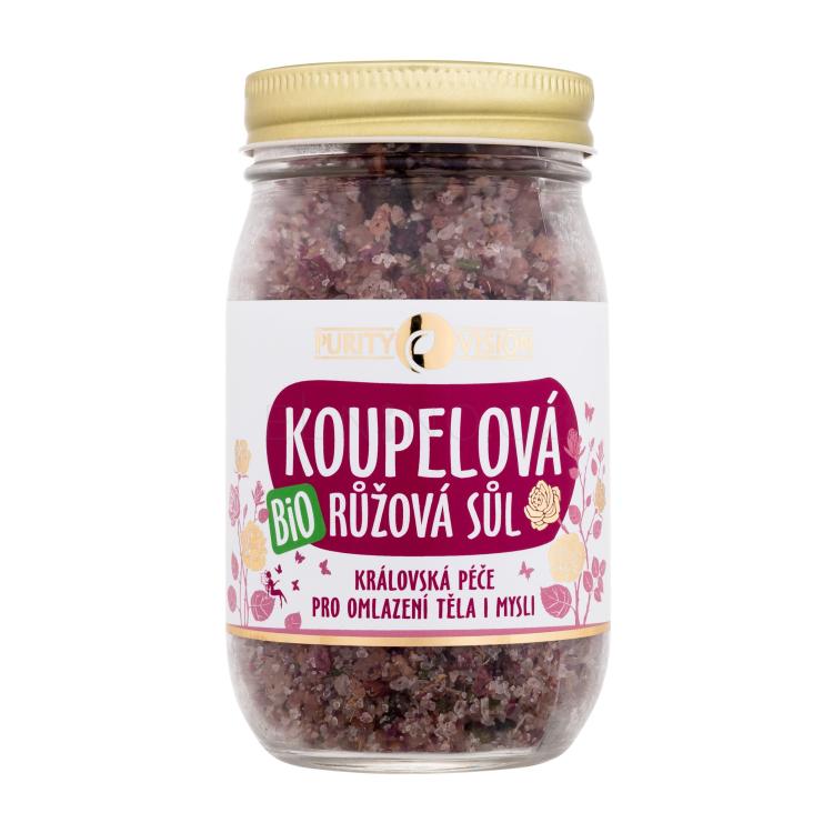 Purity Vision Rose Bio Bath Salt Koupelová sůl 400 g