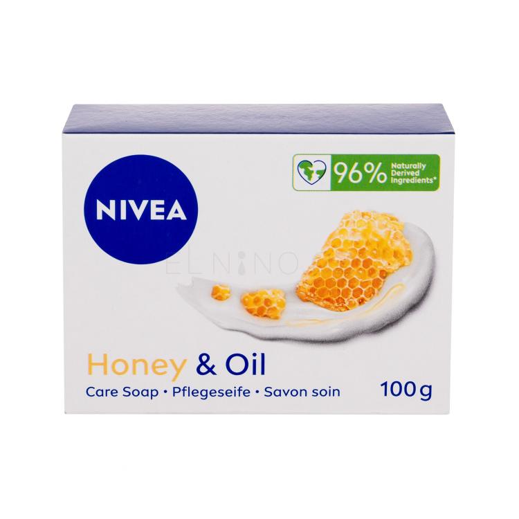 Nivea Honey &amp; Oil Tuhé mýdlo 100 g