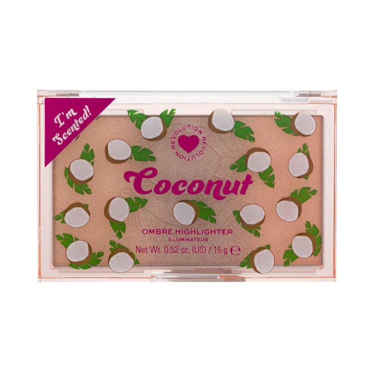 I Heart Revolution Coconut Ombre Highlighter Rozjasňovač pro ženy 15 g