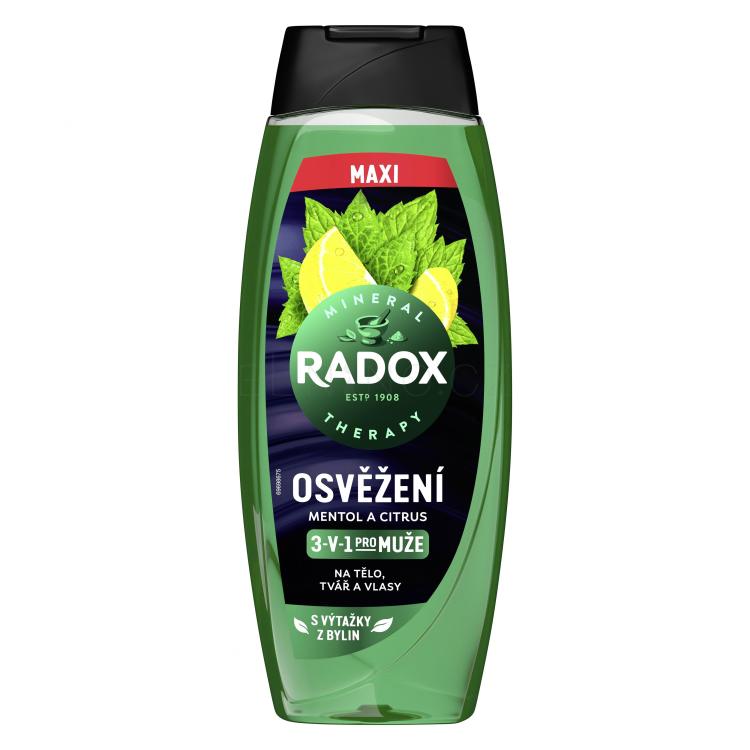 Radox Refreshment Menthol And Citrus 3-in-1 Shower Gel Sprchový gel pro muže 450 ml