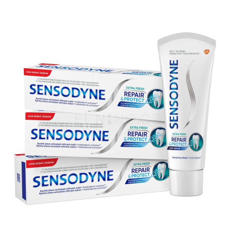 Sensodyne Repair &amp; Protect Extra Fresh Trio Zubní pasta Set