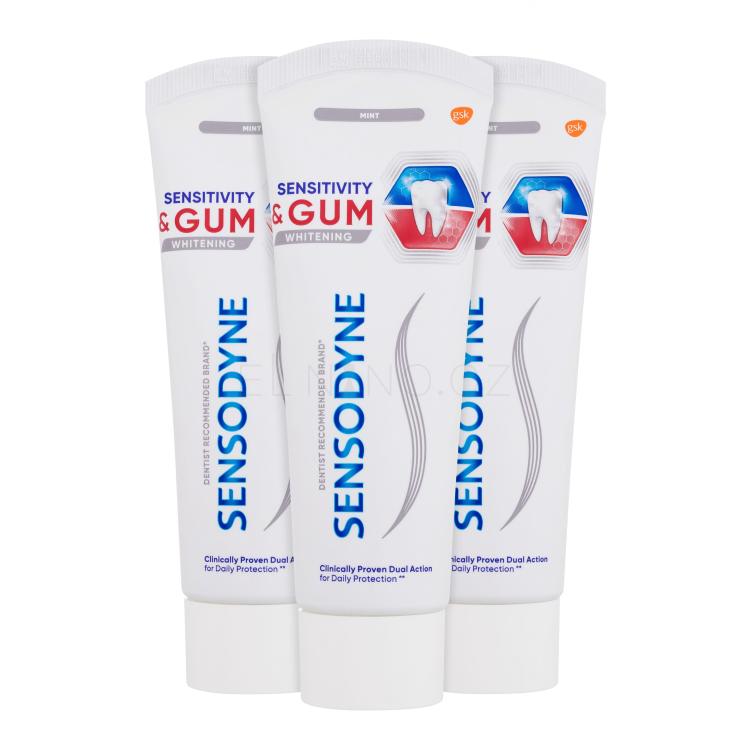 Sensodyne Sensitivity &amp; Gum Whitening Trio Zubní pasta Set