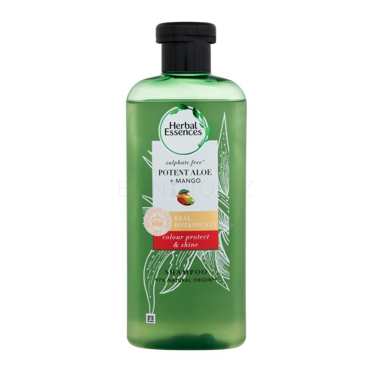 Herbal Essences Potent Aloe + Mango Colour Protect &amp; Shine Shampoo Šampon pro ženy 380 ml