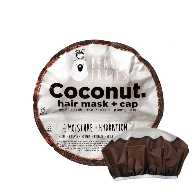 Bear Fruits Coconut Hair Mask + Cap Maska na vlasy pro ženy Set