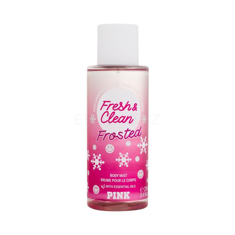 Victoria´s Secret Pink Fresh &amp; Clean Frosted Tělový sprej pro ženy 250 ml