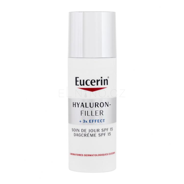 Eucerin Hyaluron-Filler + 3x Effect Day SPF15 Denní pleťový krém pro ženy 50 ml poškozená krabička