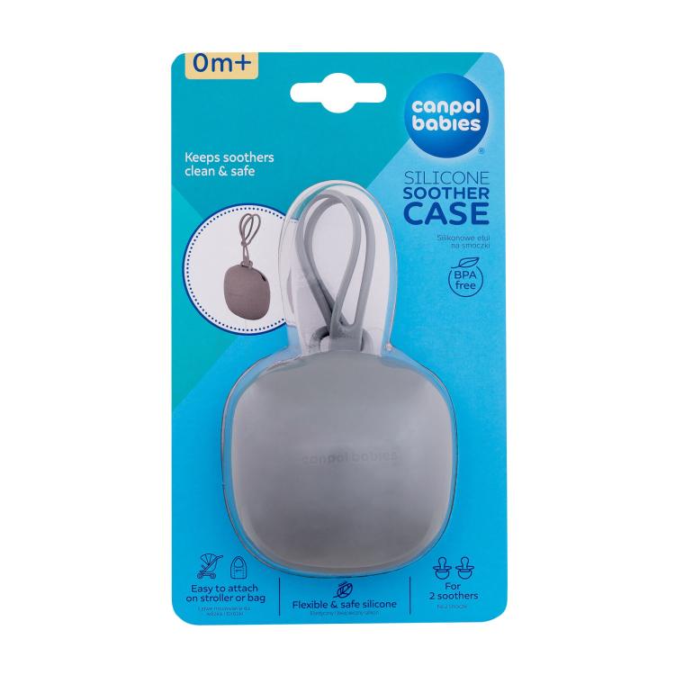 Canpol babies Silicone Soother Case Grey Pouzdro na dudlík pro děti 1 ks