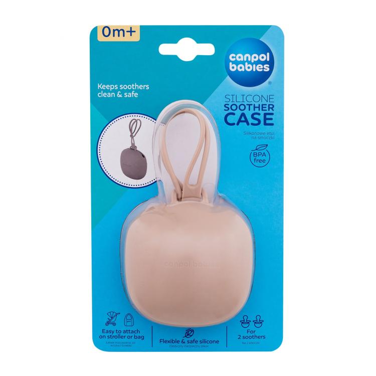 Canpol babies Silicone Soother Case Beige Pouzdro na dudlík pro děti 1 ks