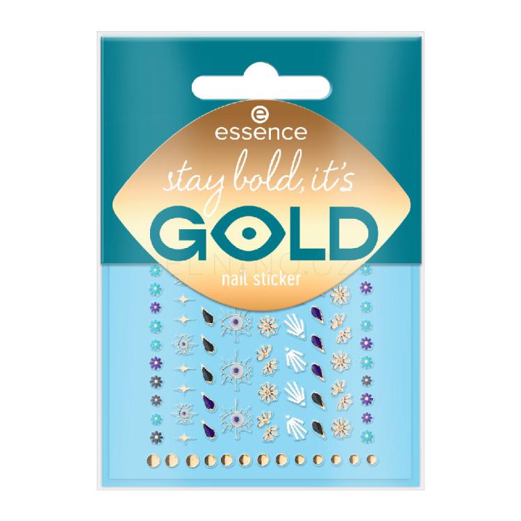 Essence Nail Stickers Stay Bold, It&#039;s Gold Ozdoby na nehty pro ženy Set