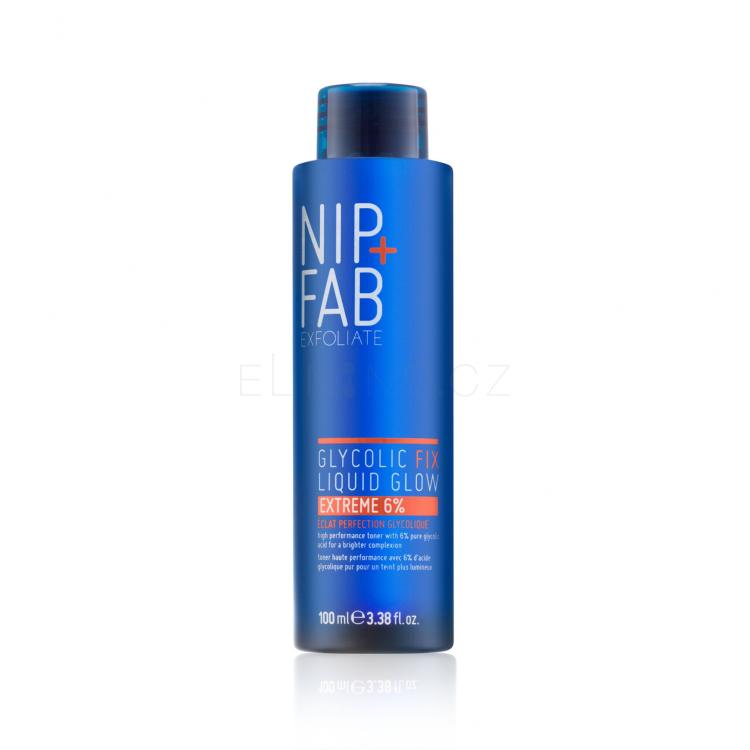 NIP+FAB Exfoliate Glycolic Fix Liquid Glow Extreme 6% Pleťová voda a sprej pro ženy 100 ml