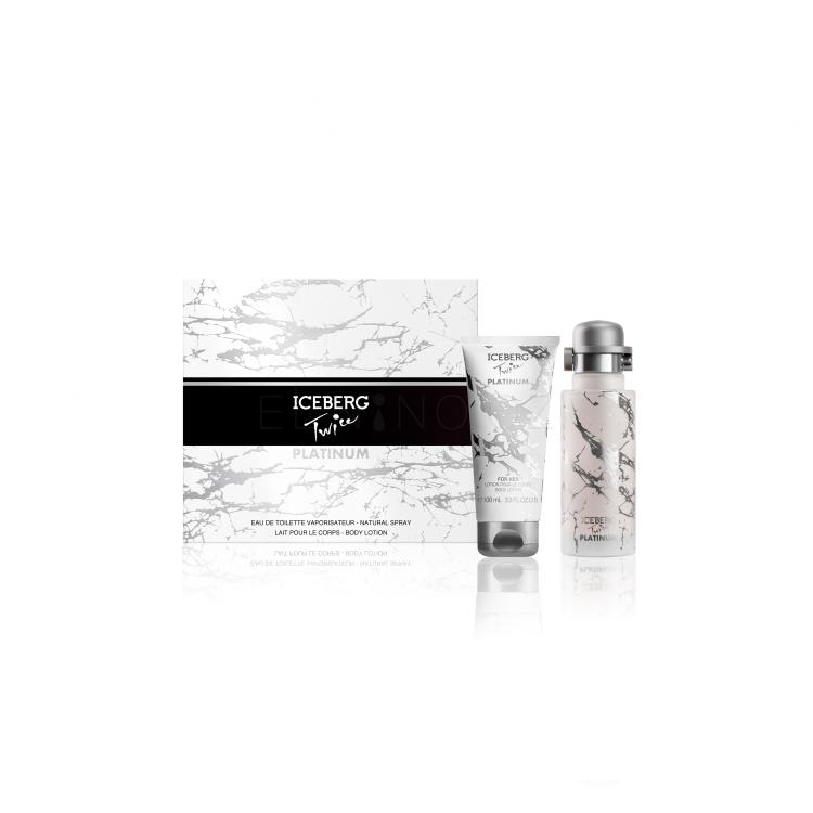 Iceberg Twice Platinum Dárková kazeta toaletní voda 125 ml + tělové mléko 100 ml