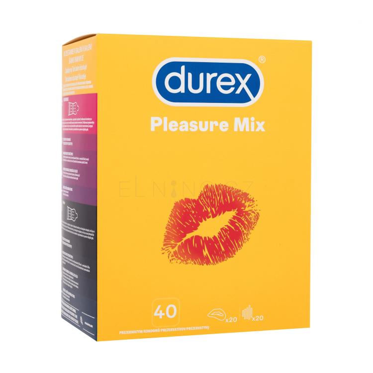 Durex Pleasure Mix Kondomy pro muže Set poškozená krabička