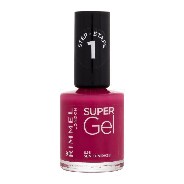 Rimmel London Super Gel STEP1 Lak na nehty pro ženy 12 ml Odstín 026 Sun Fun Daze poškozený flakon