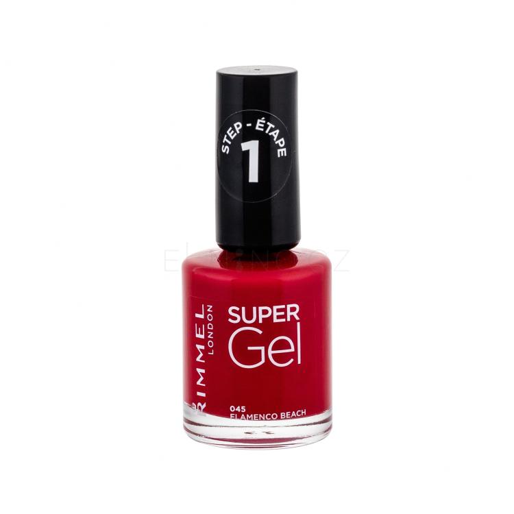 Rimmel London Super Gel STEP1 Lak na nehty pro ženy 12 ml Odstín 045 Flamenco Beach poškozený flakon