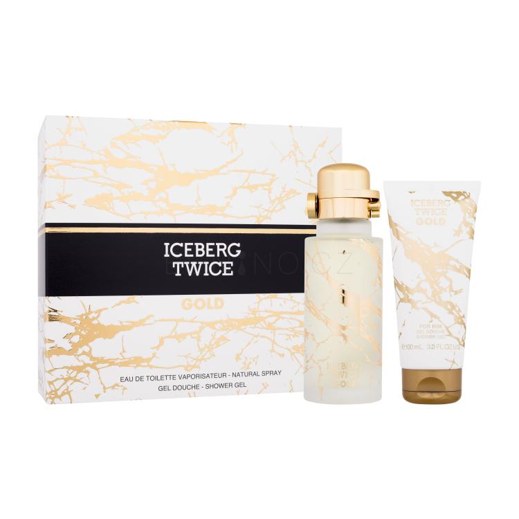 Iceberg Twice Gold Dárková kazeta toaletní voda 125 ml + sprchový gel 100 ml poškozená krabička