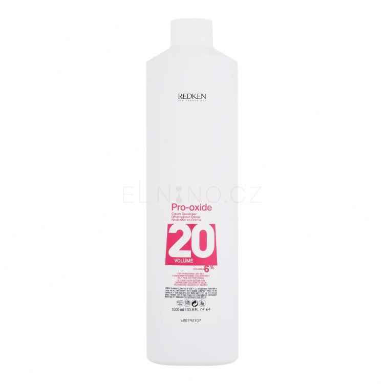 Redken Pro-oxide Cream Developer 20 Volume 6% Barva na vlasy pro ženy 1000 ml