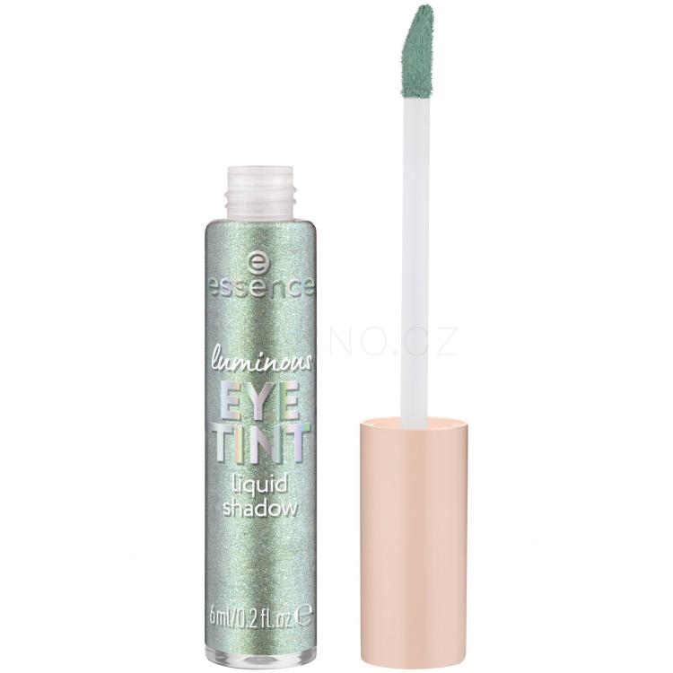 Essence Luminous Eye Tint Liquid Shadow Oční stín pro ženy 6 ml Odstín 06 Sparkly Jade