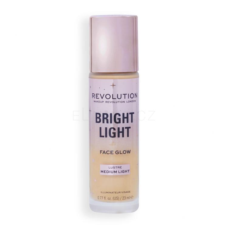 Makeup Revolution London Bright Light Face Glow Make-up pro ženy 23 ml Odstín Lustre Medium Light