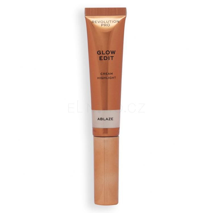 Revolution Pro Glow Edit Cream Highlighter Rozjasňovač pro ženy 15 ml Odstín Ablaze