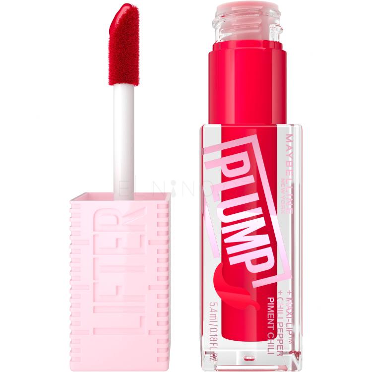 Maybelline Lifter Plump Lesk na rty pro ženy 5,4 ml Odstín 004 Red Flag