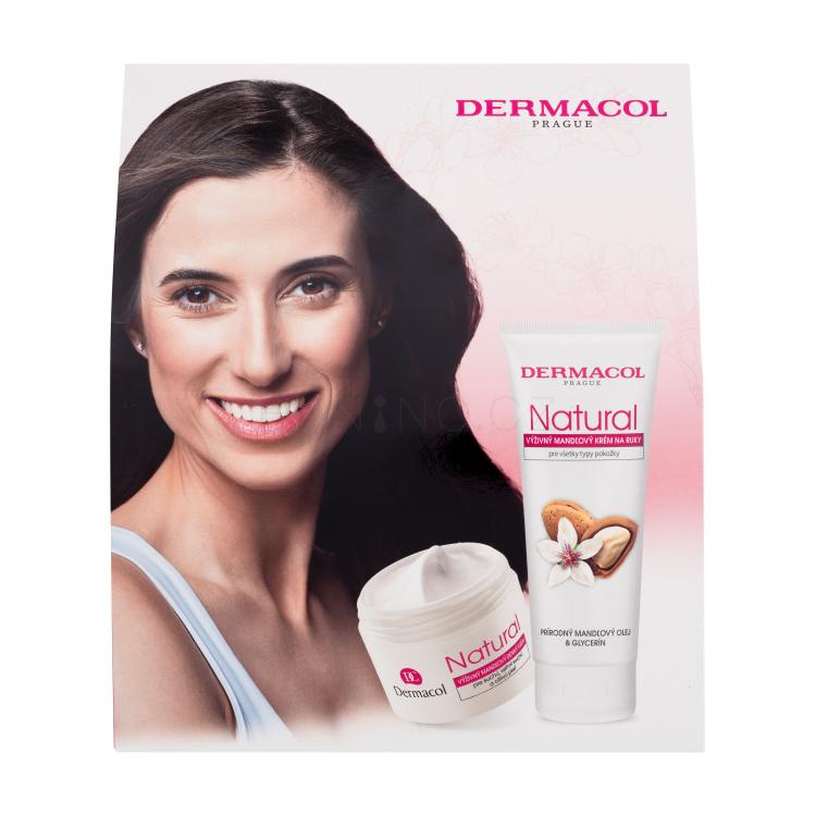 Dermacol Natural Almond Dárková kazeta denní pleťová péče 50 ml + krém na ruce 100 ml