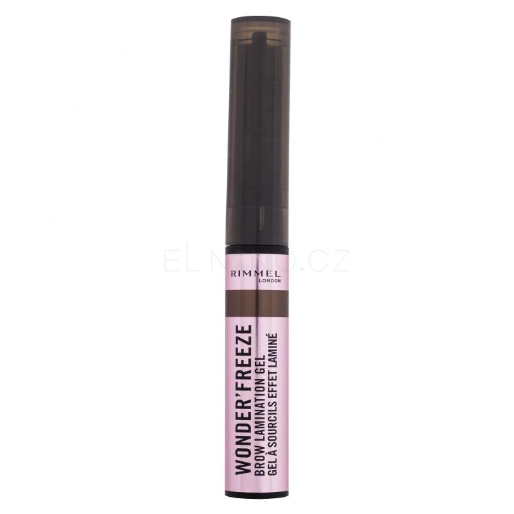 Rimmel London Wonder&#039;Freeze Brow Lamination Gel Gel a pomáda na obočí pro ženy 6 g Odstín 003 Medium Brown