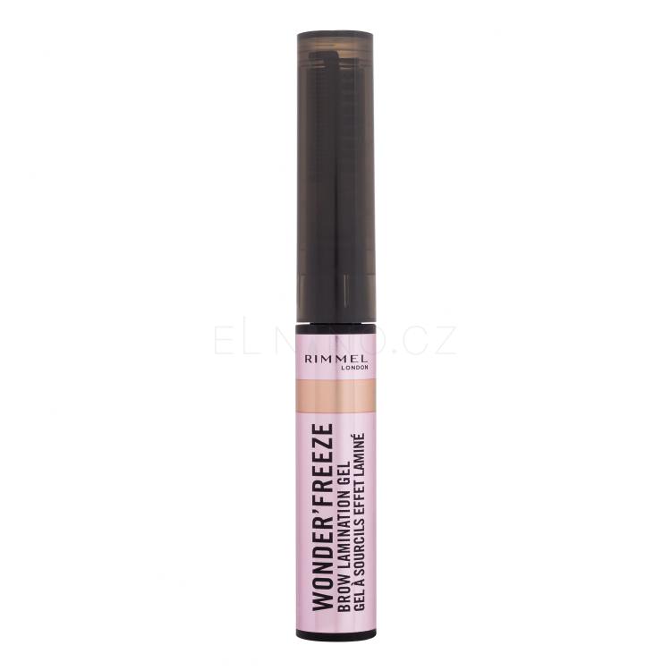 Rimmel London Wonder&#039;Freeze Brow Lamination Gel Gel a pomáda na obočí pro ženy 6 g Odstín 002 Blonde