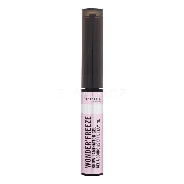 Rimmel London Wonder&#039;Freeze Brow Lamination Gel Gel a pomáda na obočí pro ženy 6 g Odstín 001 Clear