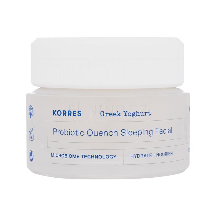 Korres Greek Yoghurt Probiotic Quench Sleeping Facial Noční pleťový krém pro ženy 40 ml poškozená krabička