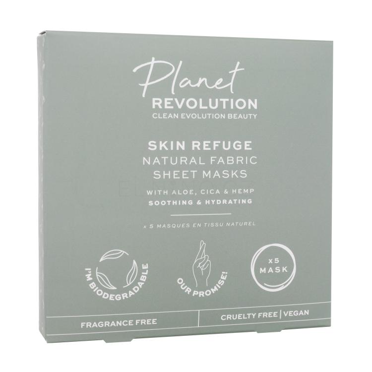 Planet Revolution Skin Refuge Soothing &amp; Hydrating Natural Fabric Sheet Mask Pleťová maska pro ženy Set