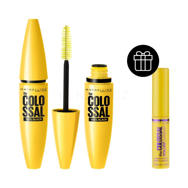 Set Řasenka Maybelline The Colossal 100% Black + Řasenka Maybelline The Colossal Mascara