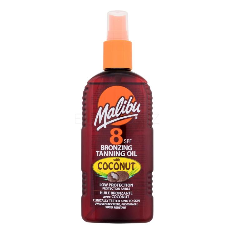 Malibu Bronzing Tanning Oil Coconut SPF8 Opalovací přípravek na tělo pro ženy 200 ml