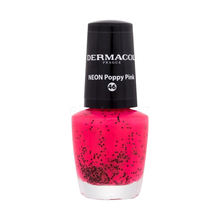 Dermacol Neon Lak na nehty pro ženy 5 ml Odstín 46 Poppy Pink