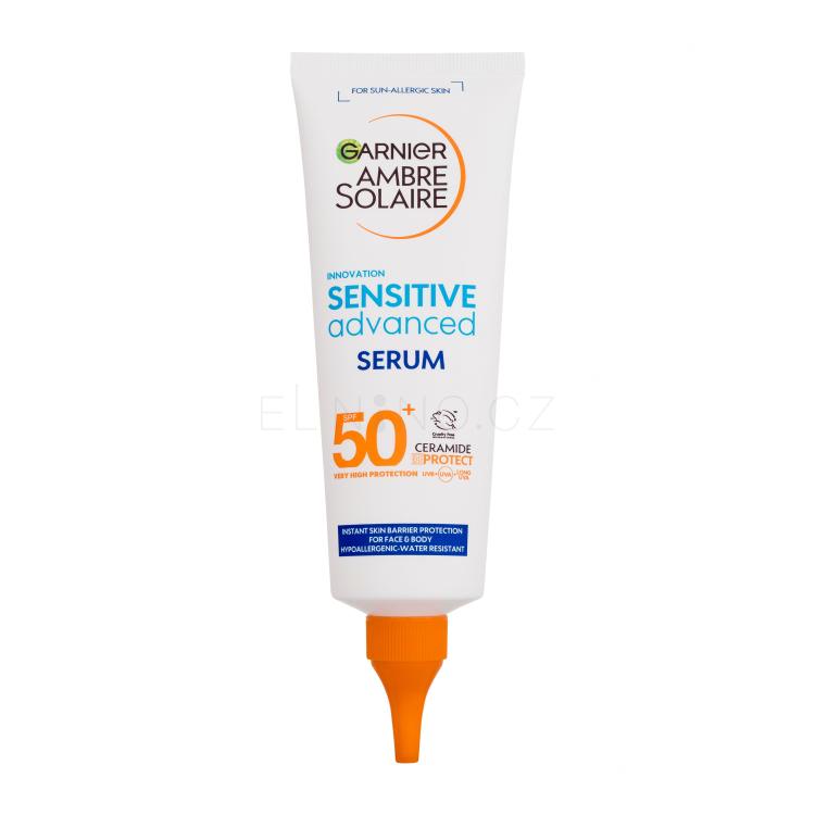 Garnier Ambre Solaire Sensitive Advanced Serum SPF50+ Opalovací přípravek na tělo 125 ml poškozená krabička