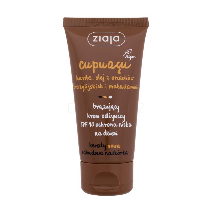 Ziaja Cupuacu Bronzing Nourishing Cream SPF10 Samoopalovací přípravek pro ženy 50 ml poškozená krabička