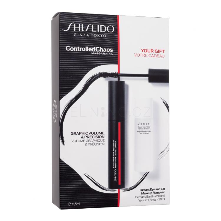 Shiseido ControlledChaos MascaraInk Dárková kazeta řasenka ControlledChaos MascaraInk 11,5 ml + odličovací přípravek Instant Eye and Lip Makeup Remover 30 ml