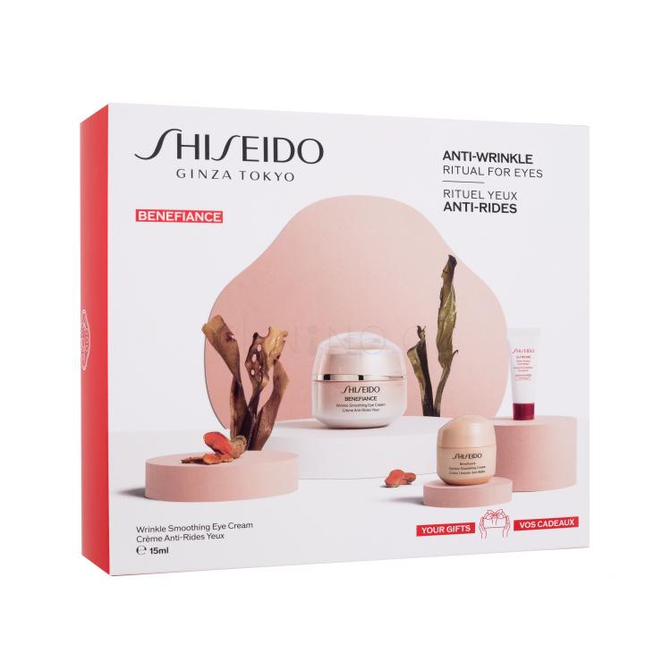 Shiseido Benefiance Wrinkle Smoothing Dárková kazeta oční krém BENEFIANCE Wrinkle Smoothing Eye Cream 15 ml + pleťové sérum ULTIMUNE Power Infusing Concentrate 5 ml + pleťový krém BENEFIANCE Wrinkle Smoothing Cream 15 ml