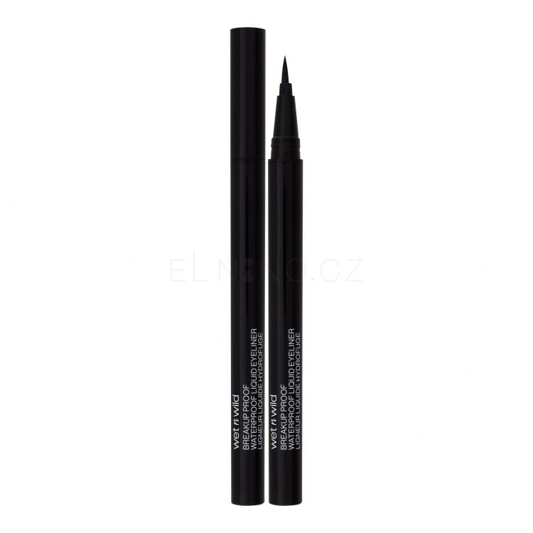 Wet n Wild Breakup Proof Waterproof Liquid Eyeliner Oční linka pro ženy 0,9 ml Odstín Ultra Black