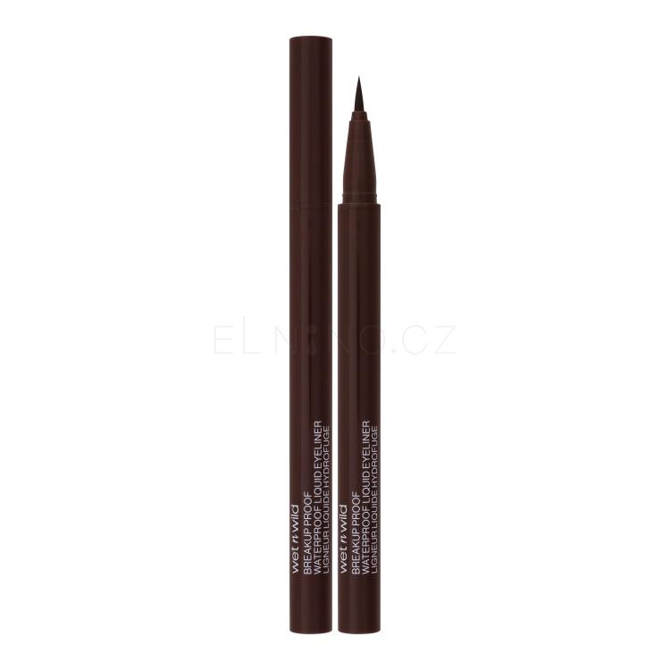 Wet n Wild Breakup Proof Waterproof Liquid Eyeliner Oční linka pro ženy 0,9 ml Odstín Brown