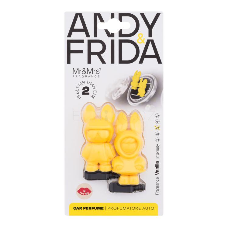 Mr&amp;Mrs Fragrance Andy &amp; Frida Vanilla Vůně do auta 1 ks