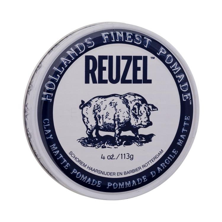 Reuzel Hollands Finest Pomade Clay Matte Pomade Pro definici a tvar vlasů pro muže 113 g