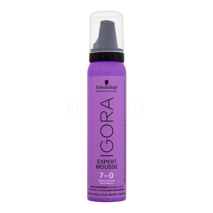 Schwarzkopf Professional Igora Expert Mousse Barva na vlasy pro ženy 100 ml Odstín 7-0 Medium Blonde