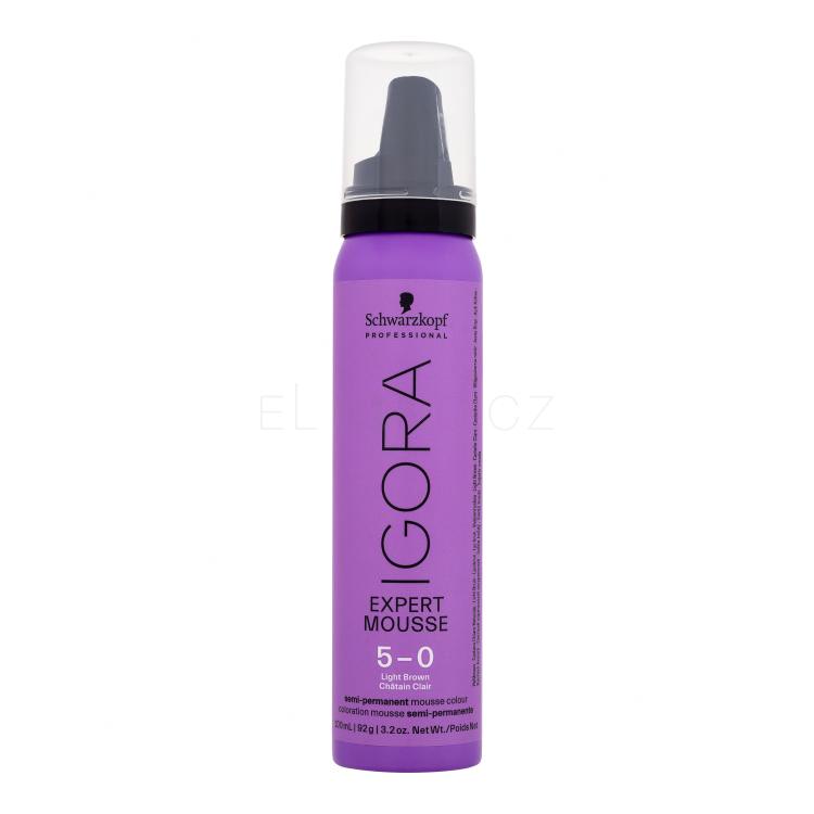 Schwarzkopf Professional Igora Expert Mousse Barva na vlasy pro ženy 100 ml Odstín 5-0 Light Brown