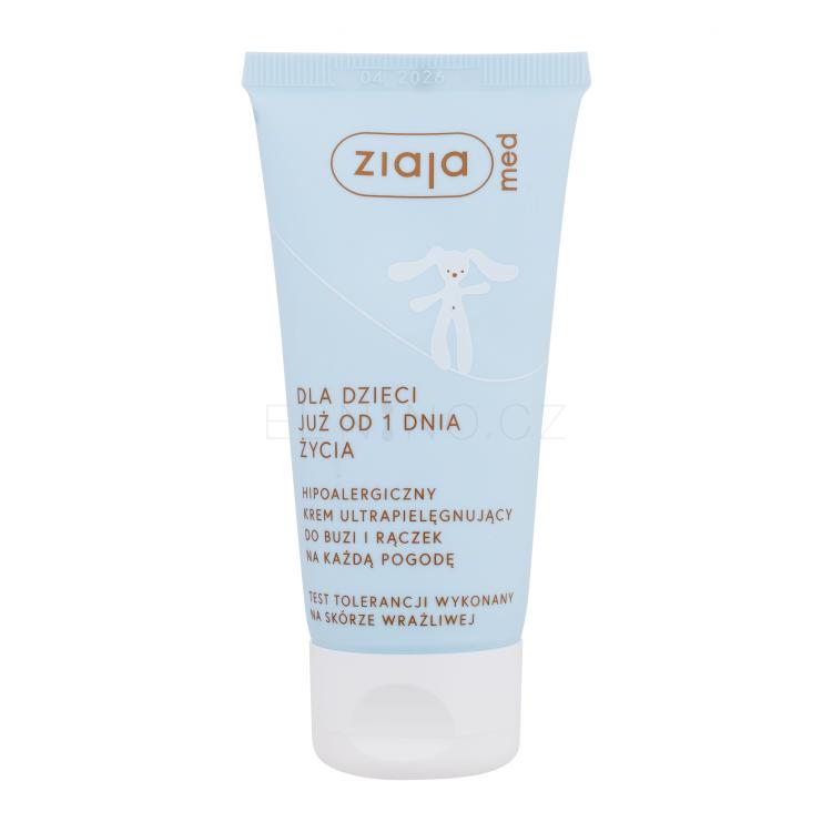 Ziaja Med Kids Hypoallergenic Ultra Soothing Face and Hand Cream Denní pleťový krém pro děti 50 ml