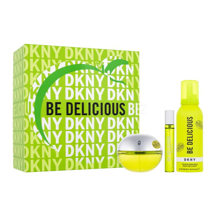 DKNY DKNY Be Delicious Dárková kazeta parfémovaná voda 100 ml + parfémovaná voda 15 ml + sprchová pěna 150 ml