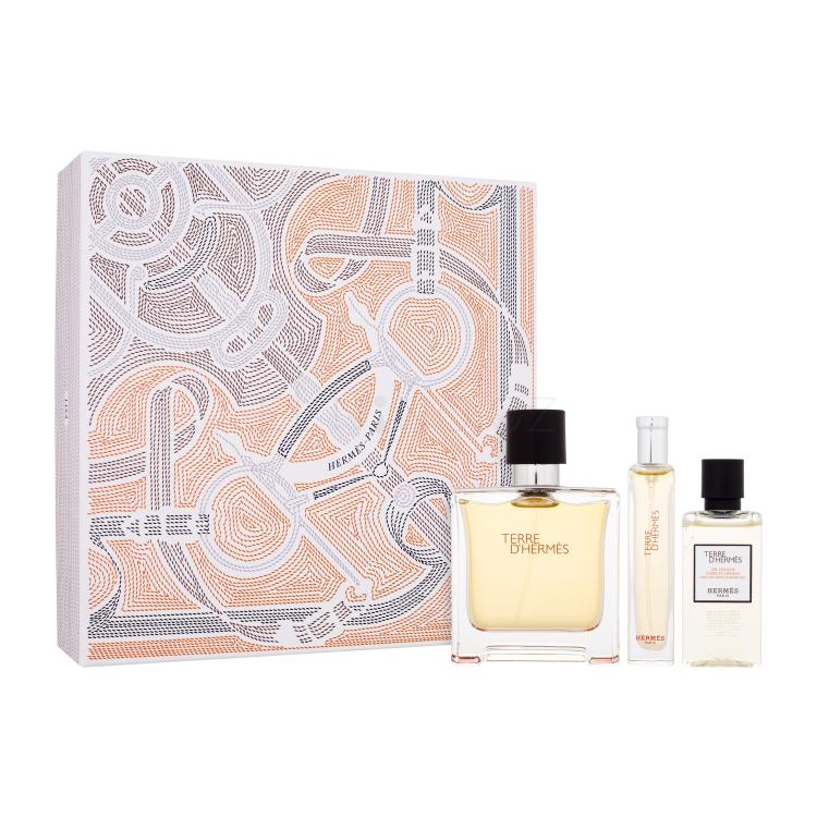 Hermes Terre d´Hermès Dárková kazeta parfém 75 ml + parfém 15 ml + sprchový gel 40 ml