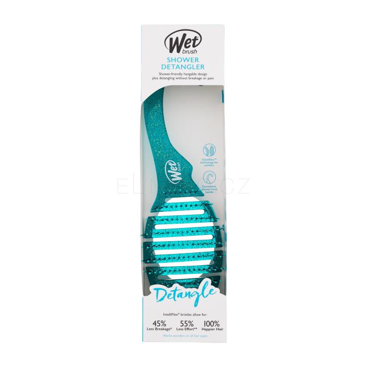 Wet Brush Shower Detangler Kartáč na vlasy pro ženy 1 ks Odstín Teal Glitter