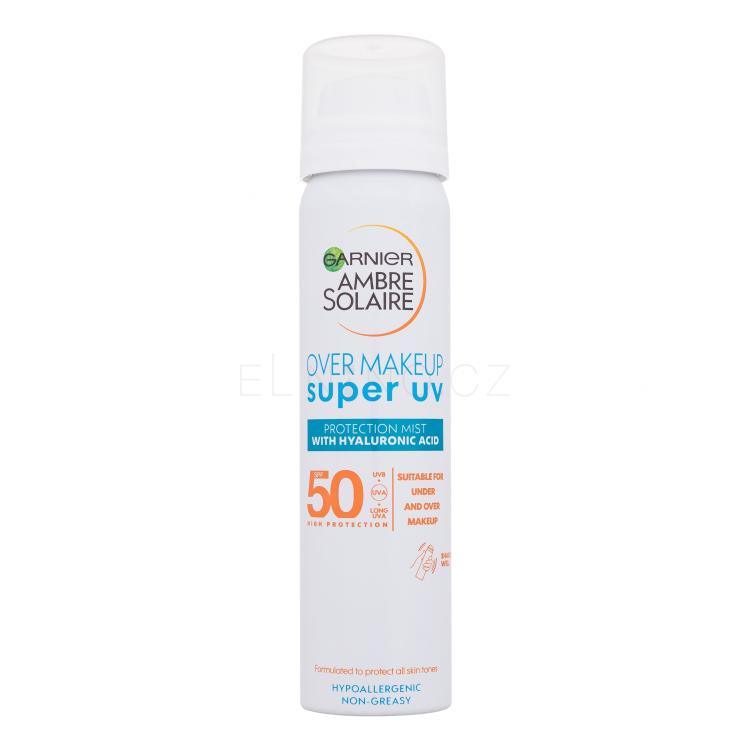 Garnier Ambre Solaire Super UV Over Makeup Protection Mist SPF50 Opalovací přípravek na obličej 75 ml