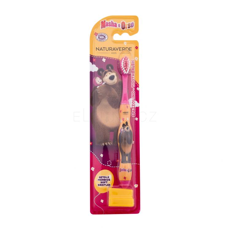 Naturaverde Masha and The Bear Toothbrush Klasický zubní kartáček pro děti 1 ks